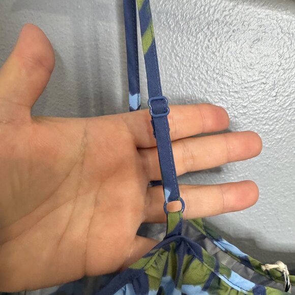 RICHER POORER stella cotton tank in blue ripple print size XL - Picture 9 of 9